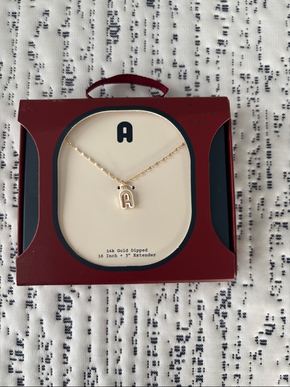 a new day Gold Letter A Pendant Necklace